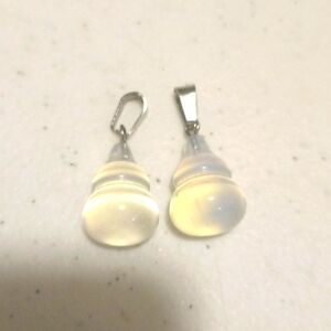 NWOT📿🐼🧧 Pair of Chinese opalite gourd pendant charms harmony marriage fertility